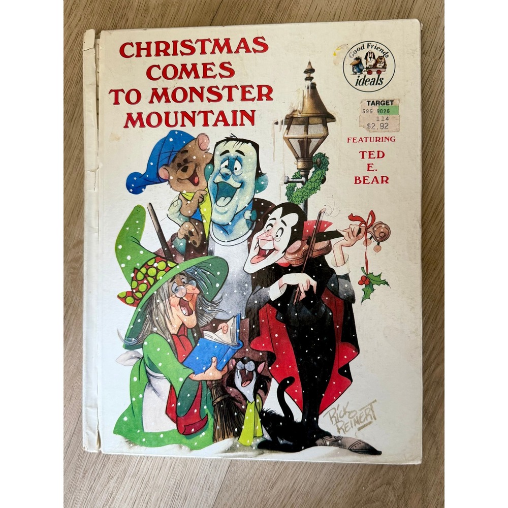 Christmas Comes to Monster Mountain 1981 Ted E Bear Vintage Hardcover Ideals